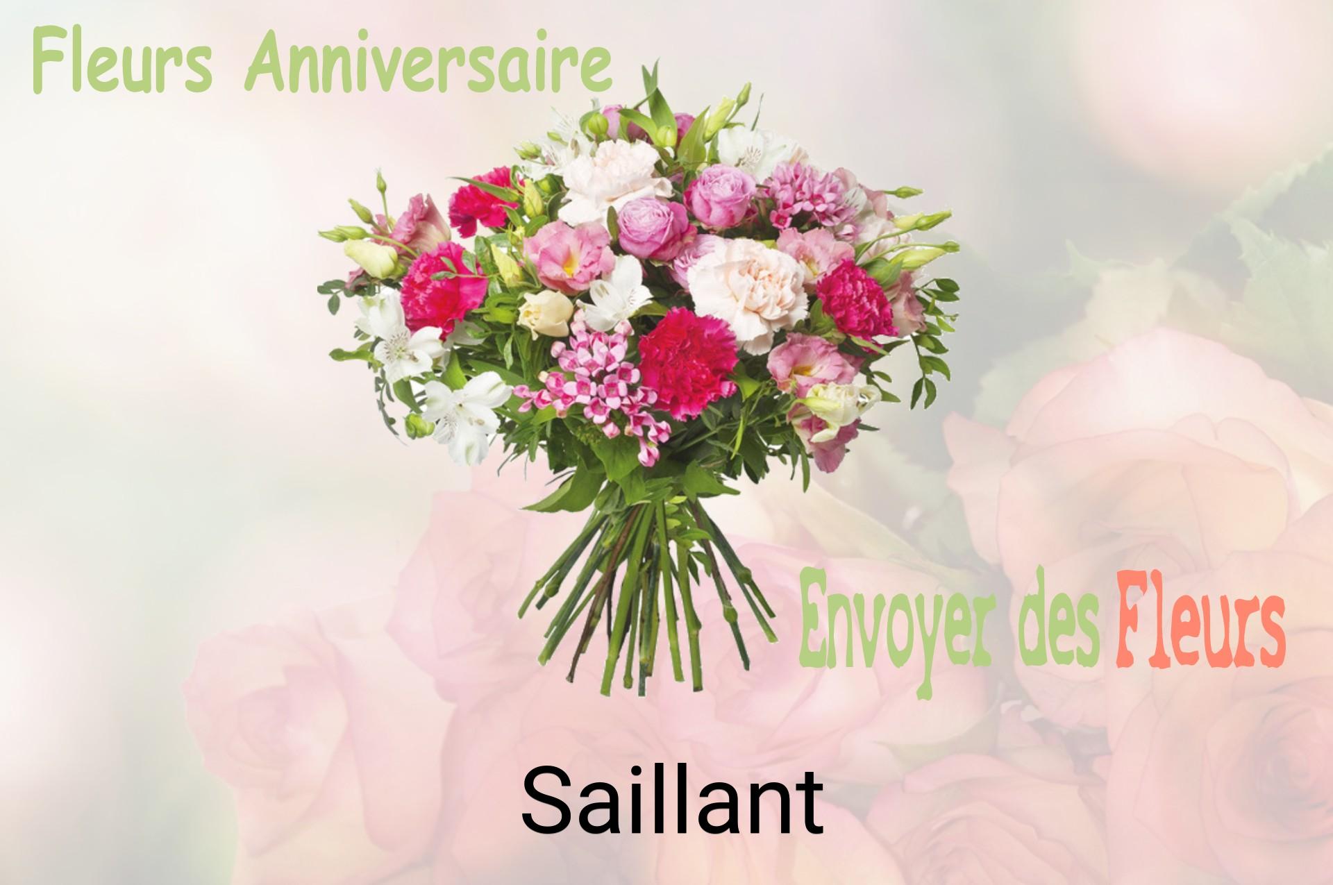 Bouquet de fleurs d’anniversaire livré à Saillant